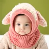 X0144 winter knitted kids handmade crochet baby animal hat