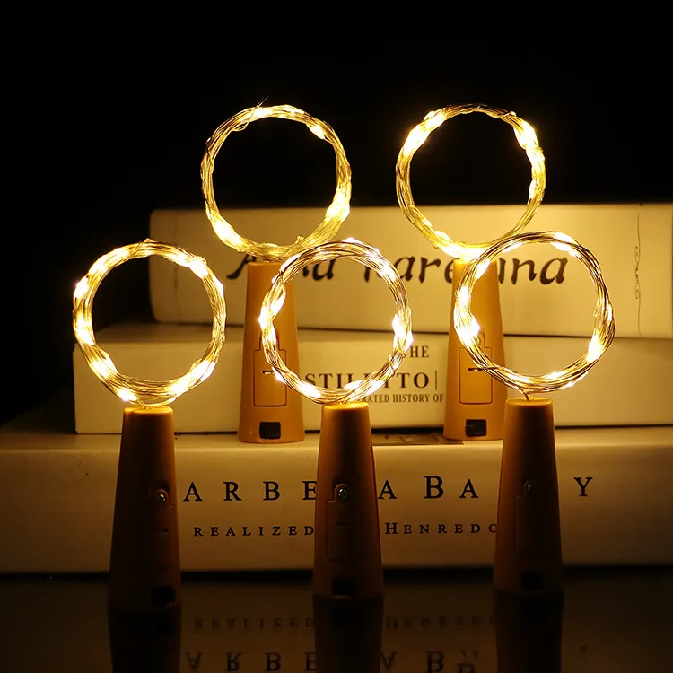 LED Cork Wine Bottle string lights  Battery Powered Warm White Wire Bottle Lights for Bedroom, Parties, Wedding, Decoration