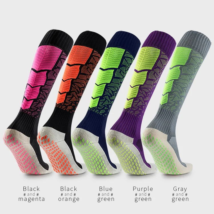

Top quality knee high mens custom logo football soccer socks