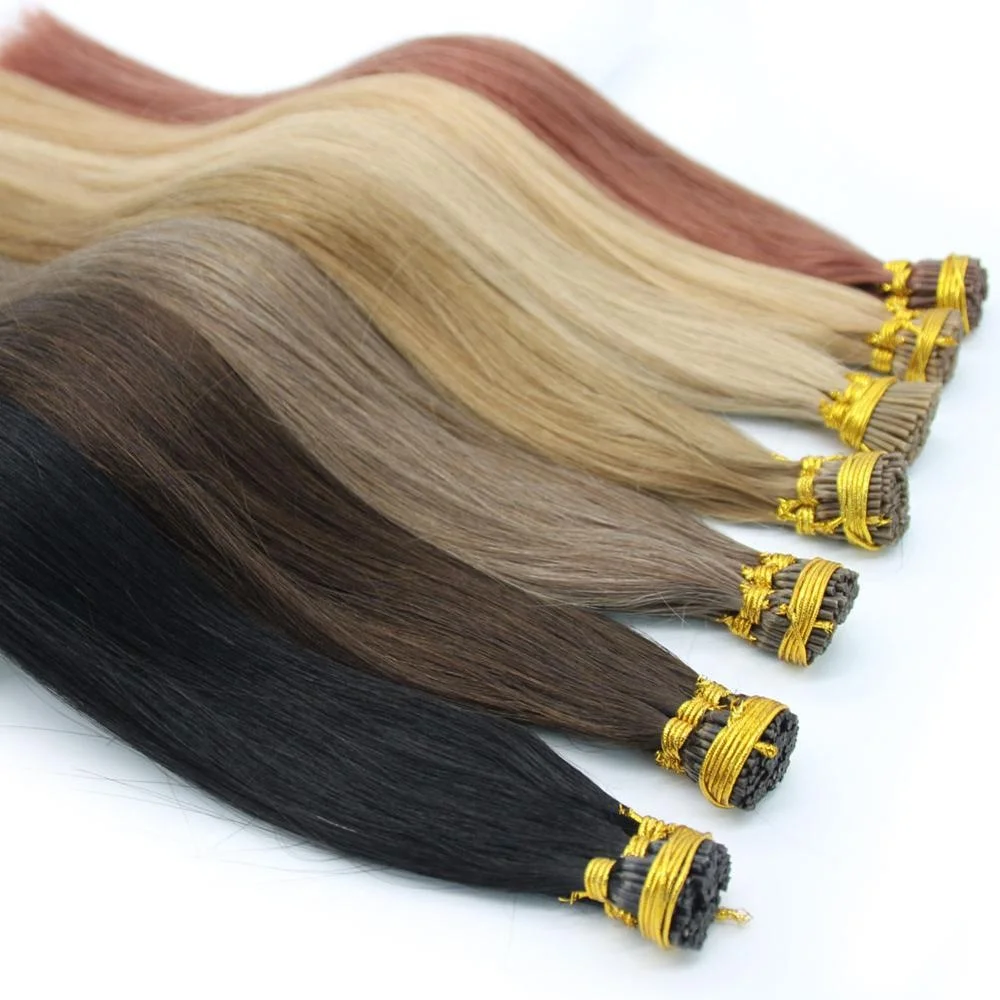 

Pre Bonded Keratin Stick i Tip Hair Extension Natural Remy Human Hair 16-24" Straight 100s In Stock Dropship