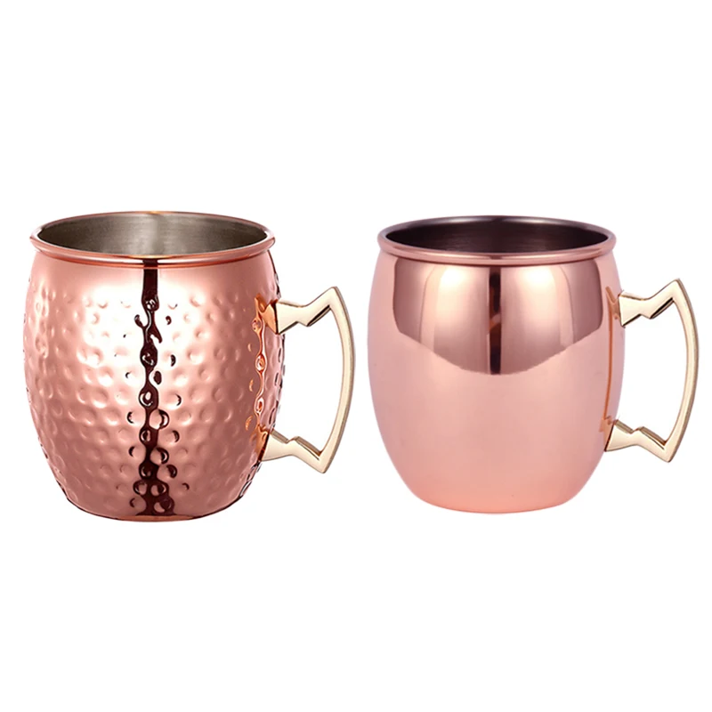

Wholesale Eco-Friendly Stainless Steel Custom Hammer Copper Drinking Beer cup moscow mule copper mug