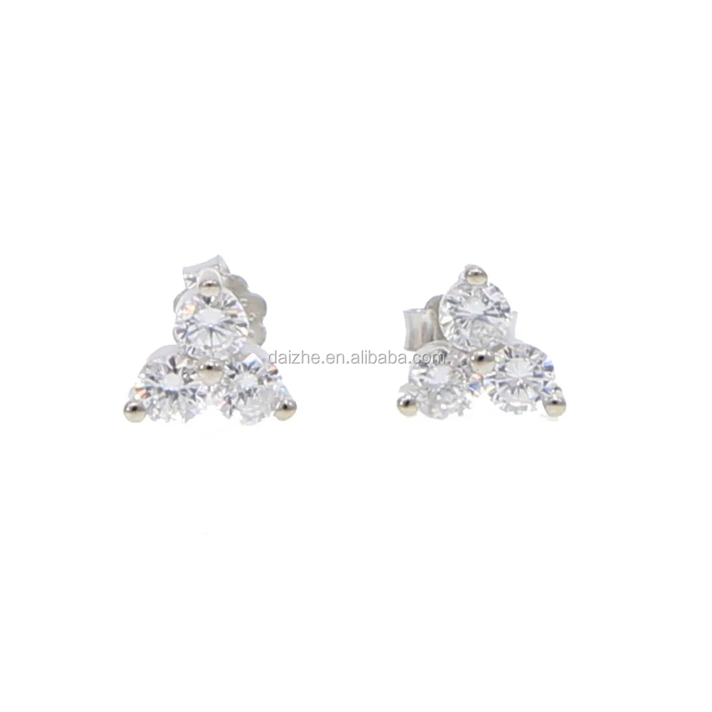 

2021 newest 925 sterling silver tiny cute stud earring for cute girl stud earring with cz paved