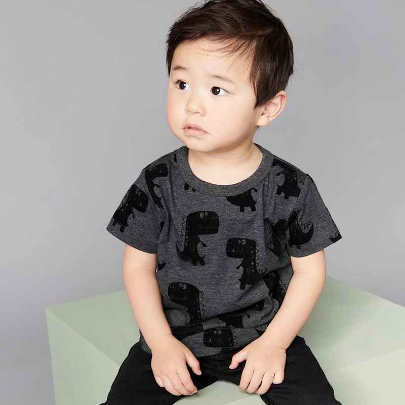 

High quality baby tshirt dinosaur print kids shirt boys t shirts, As pictures