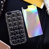3d Candy transparent Peach Heart Phone Case Anti-knock Silicone TPU Case for 6 6s 6plus Back Cover Landyard shell