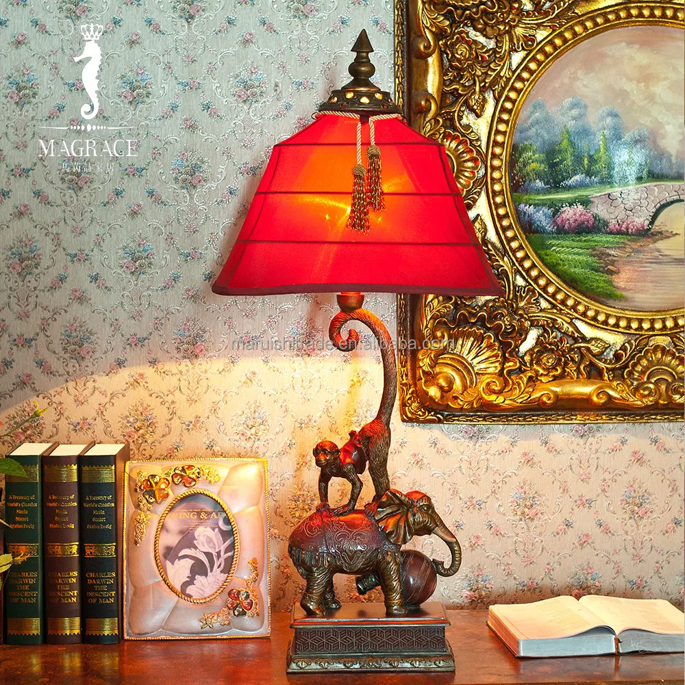 Rode kleur creatieve dier ontwerp tafellamp, morden tafellamp voor ... Woonkamer ontwerp rode