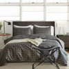 100% Premium Brushed Microfiber Grid Pattern Zipper Closure 3pcs Duvet Set