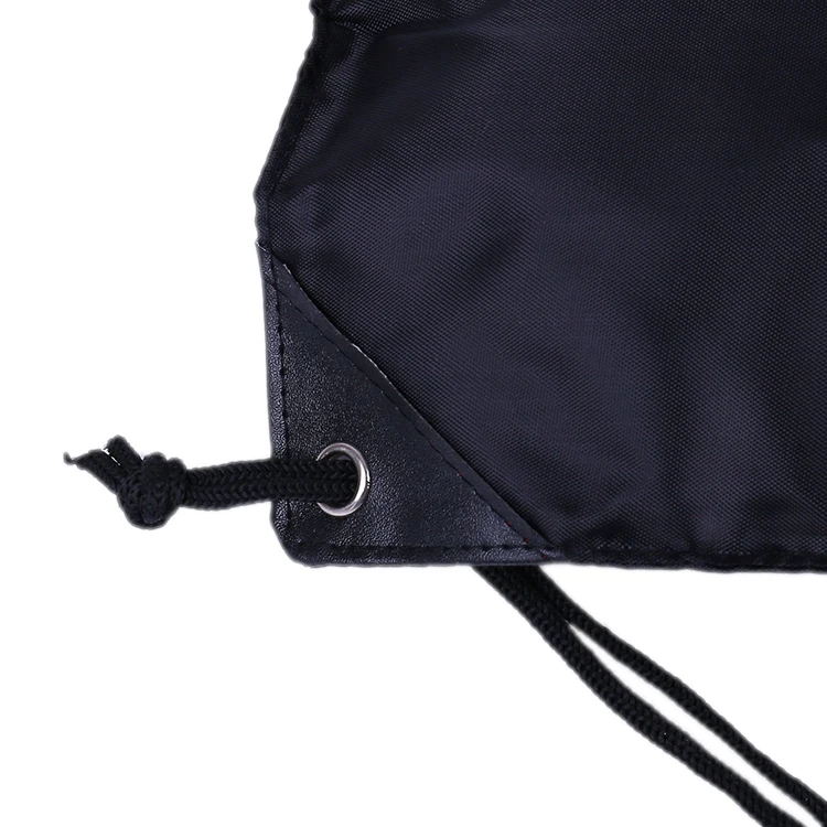 Personalized Logo Printing Black Drawstring Bag Polyester Shopping Bag ...