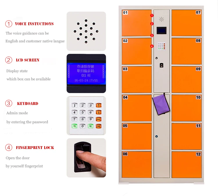 20 door PIN code mobile charging station locker locker