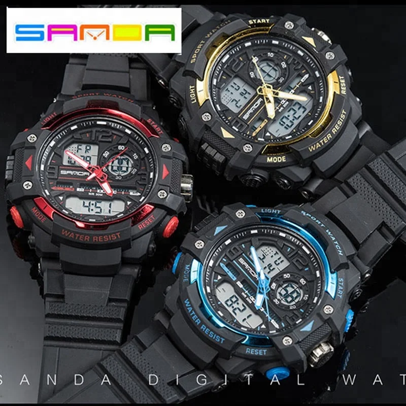 

2017 New SANDA Sport Watch Men Diving Clamping Mens Watches Top Brand Luxury Military Clock Saat Erkekler Relogio Masculino 740, 5 colors