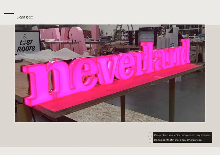 RGB led frontlit and sidelit acrylic lettering signage