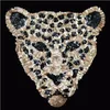 Sequins patch leopard head DIY clothes patches for clothing Sew-on embroidered patch motif beaded applique R114