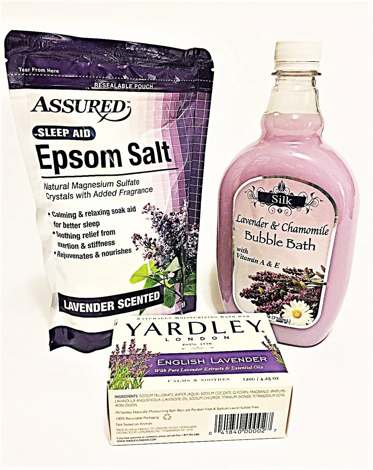 Buy Lavender Scented Bubble Bath Epsom Salt And Body Soap Bundle 1