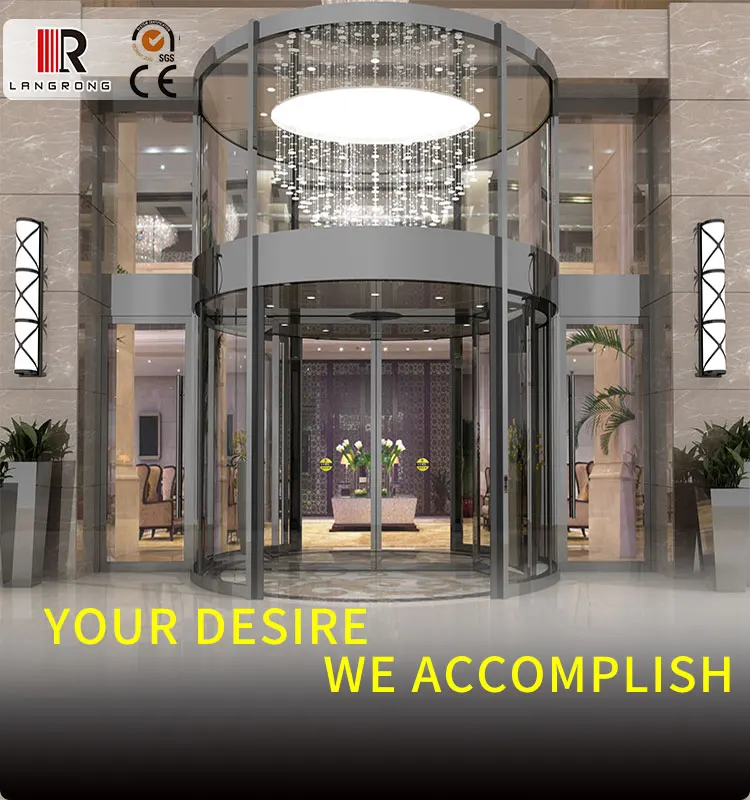 Hotel Glass Automatic Revolving Door Main Entrance With Two Wings Buy