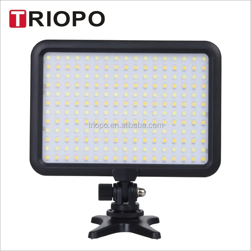 

Triopo TTV204 Led Super Slim Studio Video Light with Dual Color Temperature 3200K-5600K and CRI 88 and battery and charger, White brightness