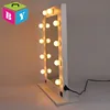 2017 New design big lighting desktop makeup cosmetic hollywood vanity girl mirror with LED bulbs lights