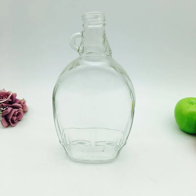 Empty 250ml 375ml 500ml Flat Dry Cough Syrup Royal Maple Syrup Glass