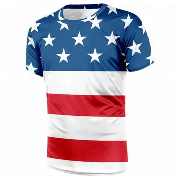 Usa Flag Printing Man T Shirt,Custom Man Usa Flag Short Sleeve Polo T ...