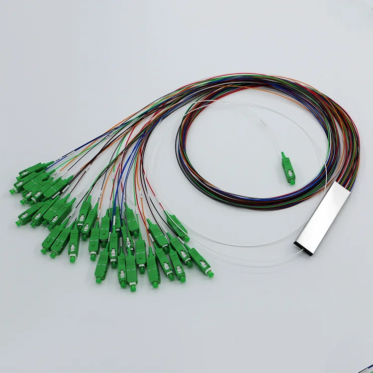 1270nm 1610nm 1x2 1x4 1x8 1x16 1x32 single mode APC steel tube fiber optical PLC splitter