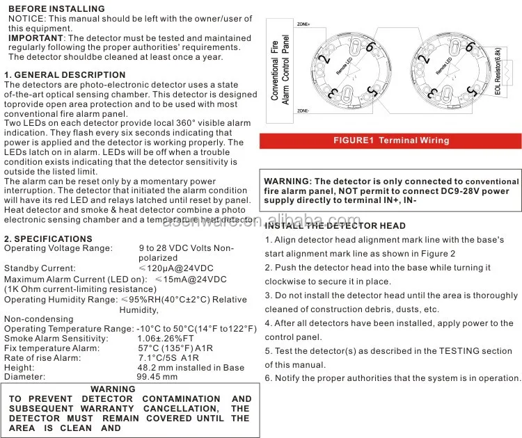 Asenware Wholesale Smoke Detector 10 Years