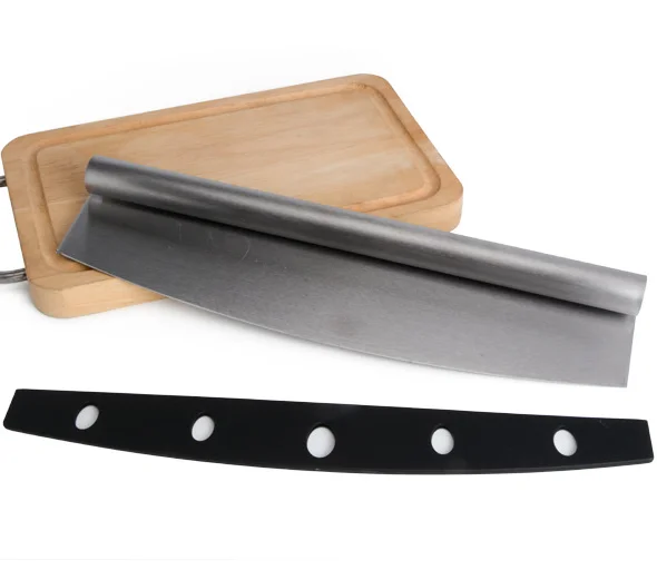 

Amazon Hot Sale Kitchen Gadgets Cooking Customized Pizza Cutter Sharp Blade Stainless Steel Pizza Rocker With Protective Cover