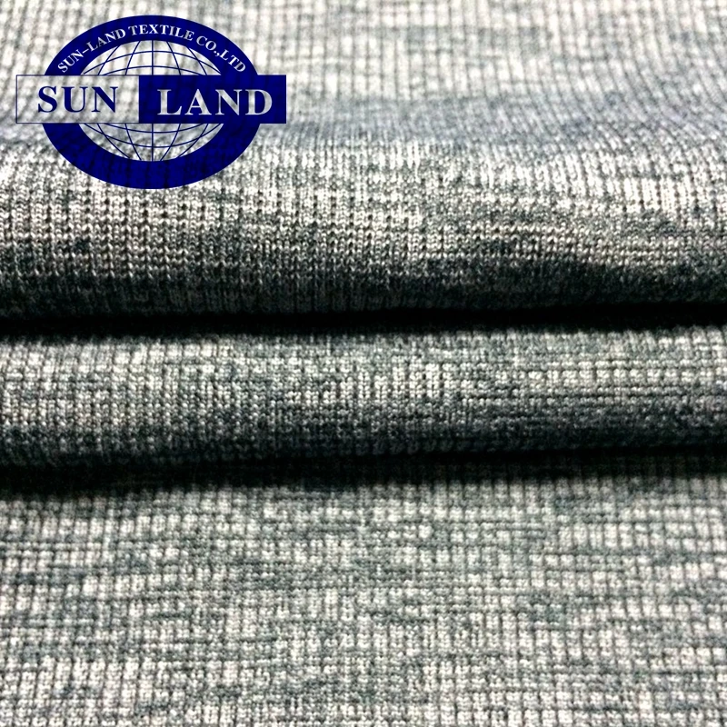 Yarn Dyed Melange Garment Cuff Hem Material Clothing 95 Polyester 5