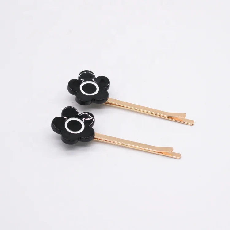 Baby hair accessories girls decoration flower BP-Bobby pins acrylic hairpin for children