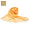 Latest Professional Wholesale Price Customized Design Orange Color Head Hijab Tie Dying Thin Silk Chiffon Long Scarf