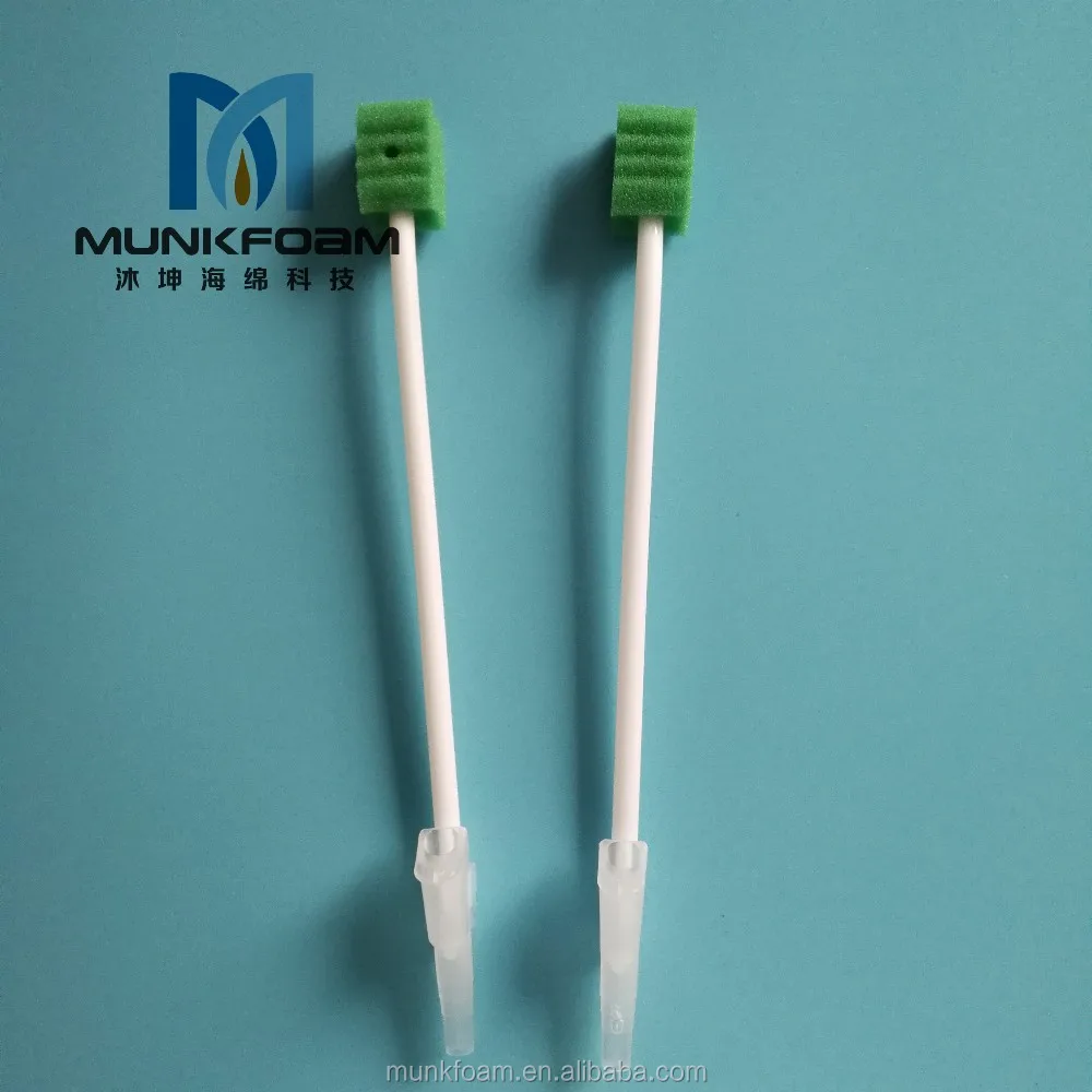 icu disposable steriled sponge oral suction hygiene swab use