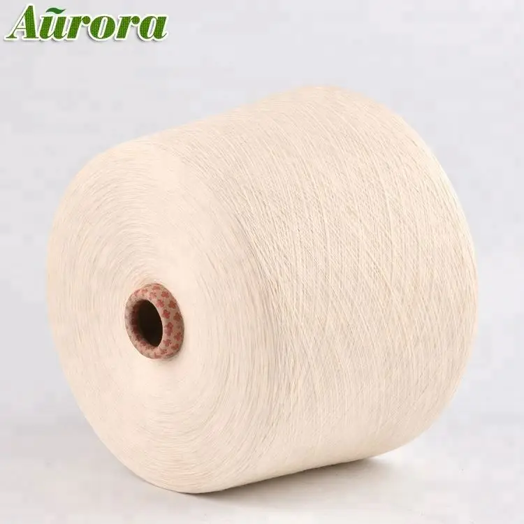 
Raw white regenerated ne 16/1 cotton sock yarn reinforcing yarn for socks 