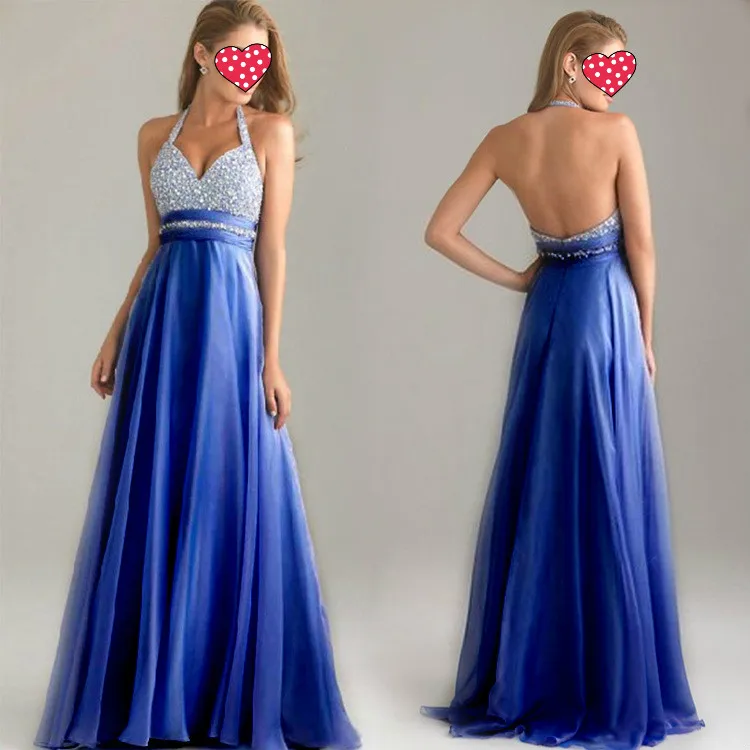 Sequins Blue Party Women Long Dress Wedding Woman Evening Wholesale Clothing
