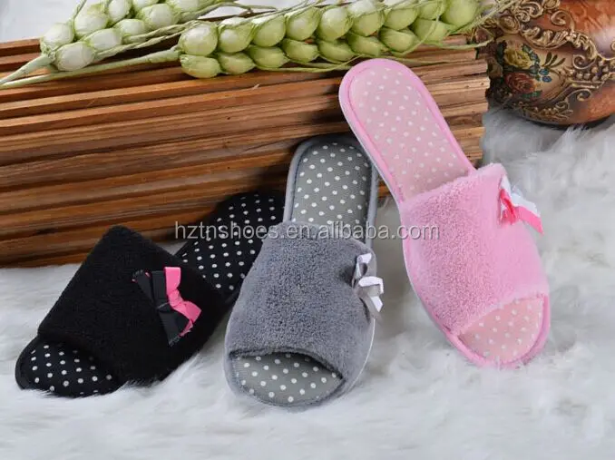 Cheap price open toe indoor slipper TPR outsole women shoes house room slipper