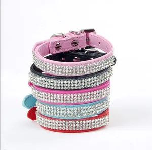 Pet Accessories Cat Product Supply Pet Dog Collar, Tag Chains Dog Leash, Strap Shine Jewelry Crystal Dog Necklaces