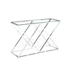 Sinochic Modern Design Coffee Table Clear Glass Chrome Frame