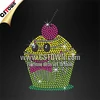 Smile face emoji cake hotfix bling rhinestone transfer