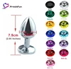 Metal Anal Butt Plug Unisex Sophisticated Sexy Anal Toys Stainless Steel Crystal Jewelry fox tail anal plug for adults couples