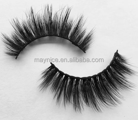 

thick good quality crazy black synthetic 3d fiber false eyelashes MD2009B