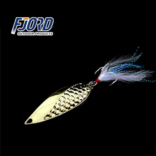 

FJORD 20g 55mm trolling casting spoon metal blade spoon fishing lure, Gold silver