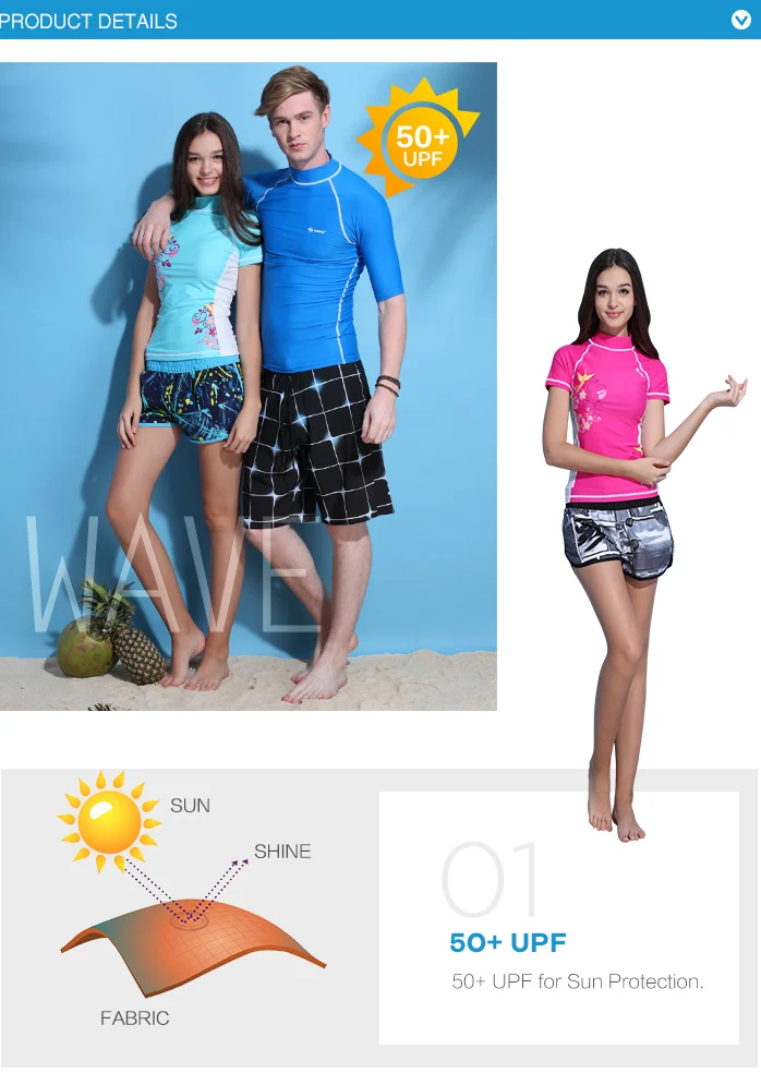 Women Surf Rashguard Sun Protection Clothing