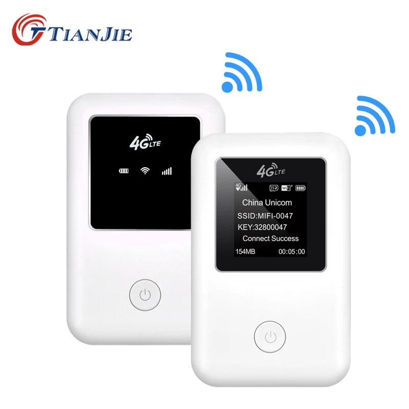 

TIANJIE 4G WIFI router modem 4g car wifi router 2100Ah LTE FDD mobile pocket WIFI router with sim card slot