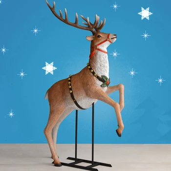 Outdoor Life Size Resin Christmas Reindeer Statues - Buy Resin ...