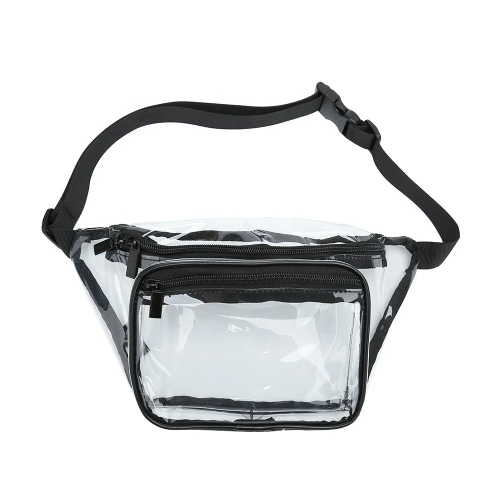

Standard Size Women Transparent Pvc Waterproof Plastic Fanny Pack, Clear