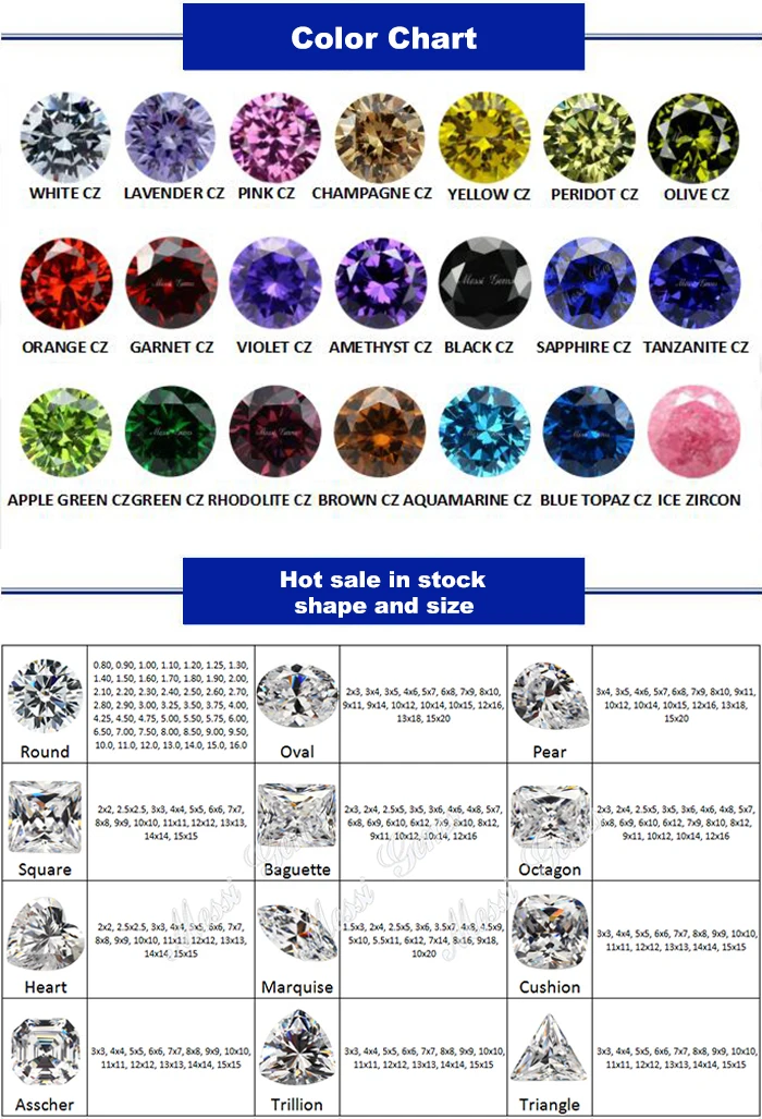 Wholesale top machine coupée cz gems 4x4mm cvd diamant