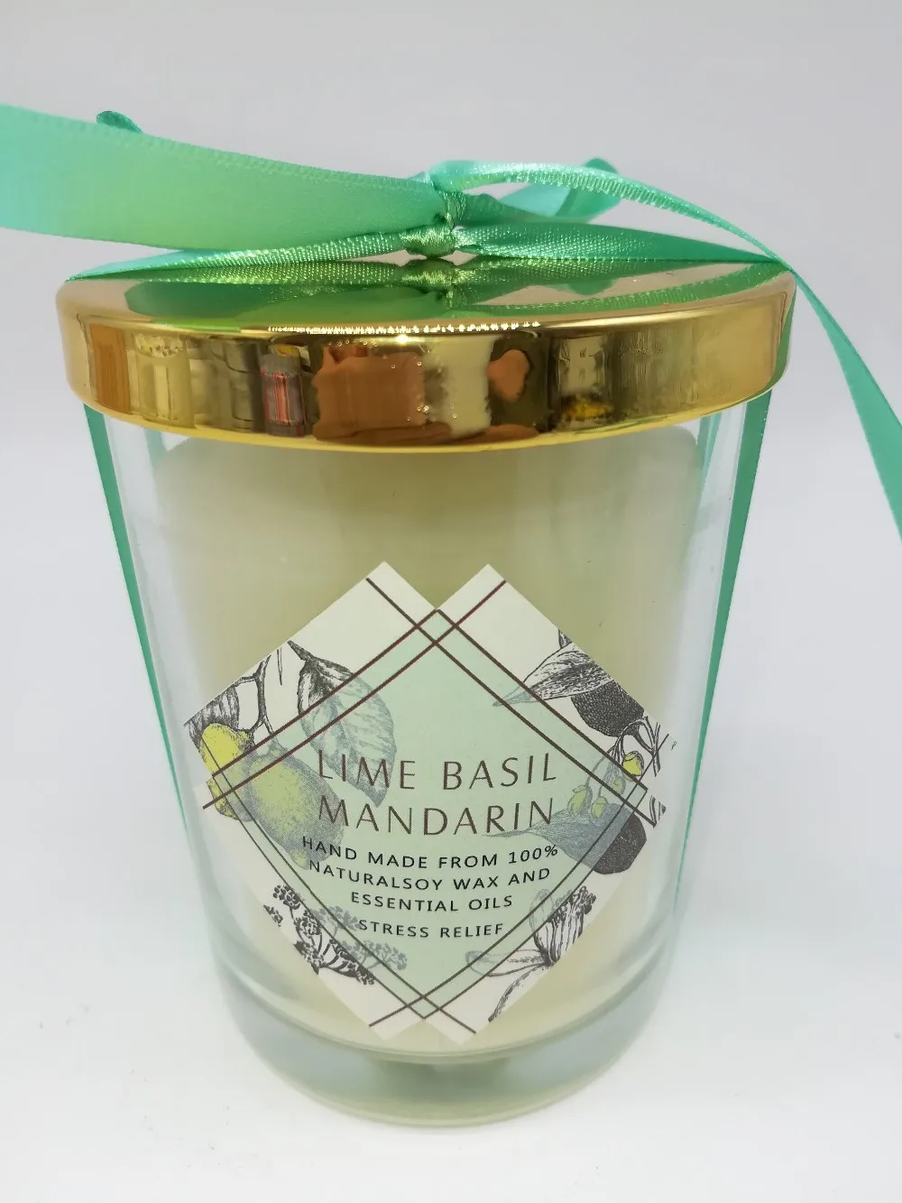 Gold Soya Wax Candles Tin Travel Candle Aromatherapy Soy Wax Candles