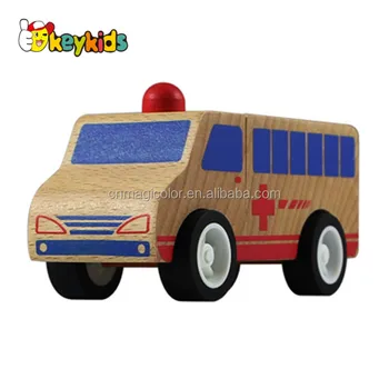 wooden ambulance toy