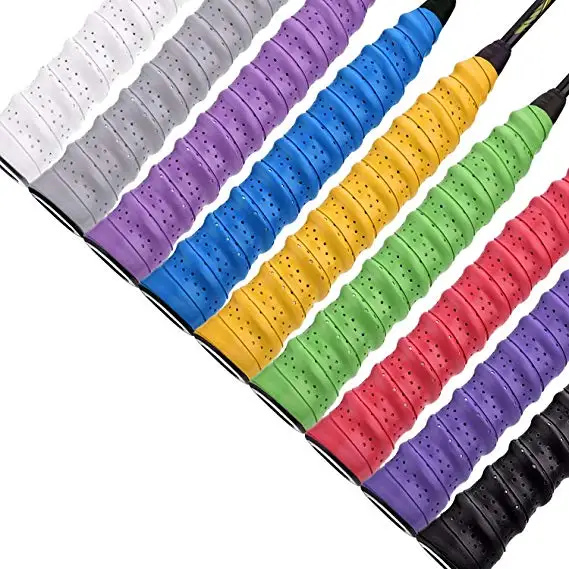

DECOQ Promotional High Quality Keel Badminton Grip Tennis Badminton Racket Overgrips for Anti-Slip and Absorbent Grip, 6 colors(white,blue, red, purple, yellow and black