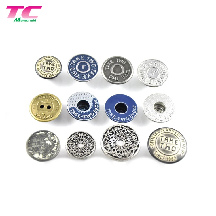 

2018 New Arrival Metal Shank Jeans Button Custom Brand Denim Tack Jeans Button Maker Rivet