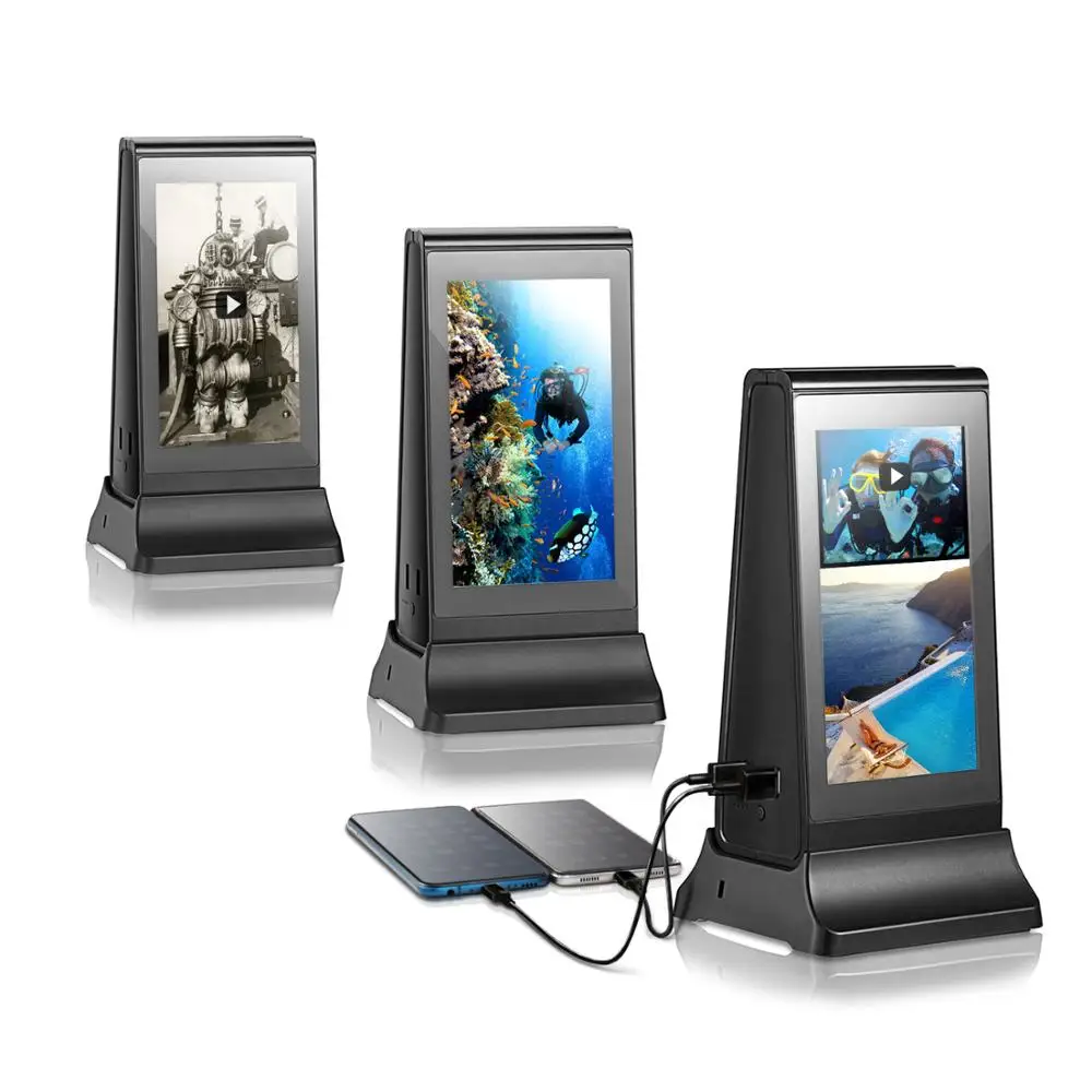 

Wifi Android menu advertising screen charge phone table menu holder power bank restaurant