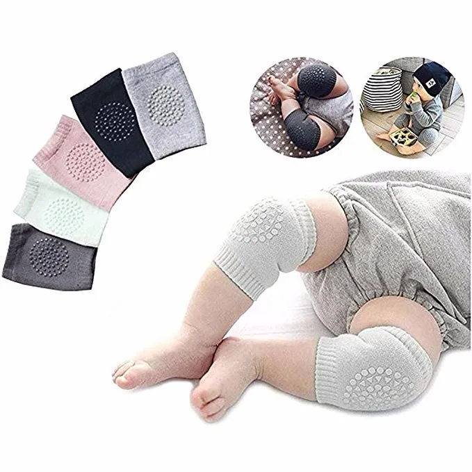 3 Pack Baby Breathable Crawling Anti Slip Knee Pads Protect Elbows Legs Unisex For Boys & Girls 