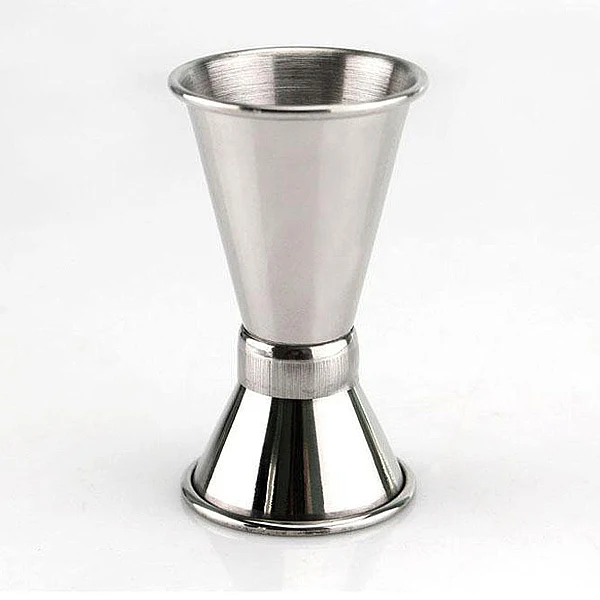 

Hot sale accept custom High Quality Party Stainless Steel wine Cocktail shaker Jigger bar custom measure jigger wine shaker cup, Silver