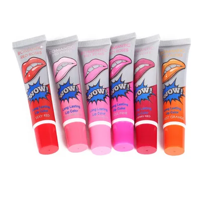 

6 Colors Romantic Bear Long-lasting Tearing Lip Gloss